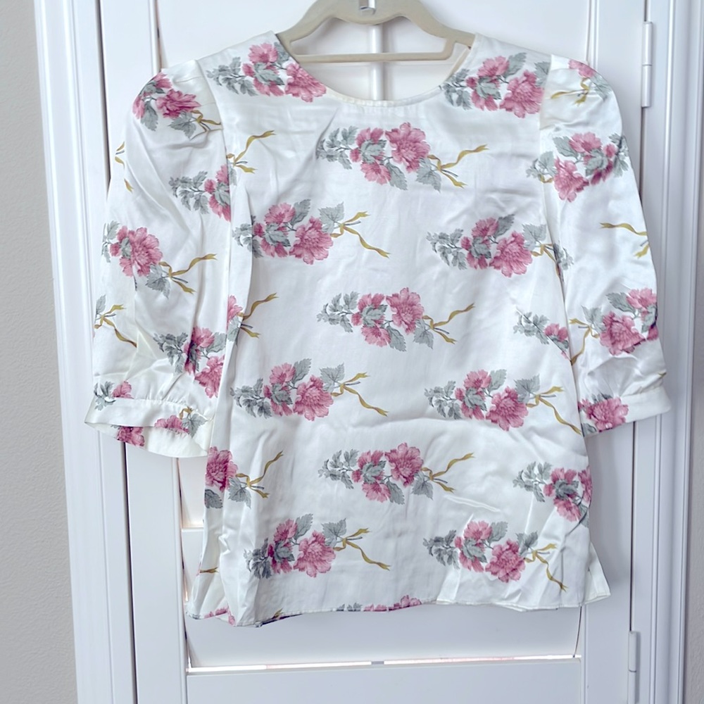Black Iris silk blouse size 6